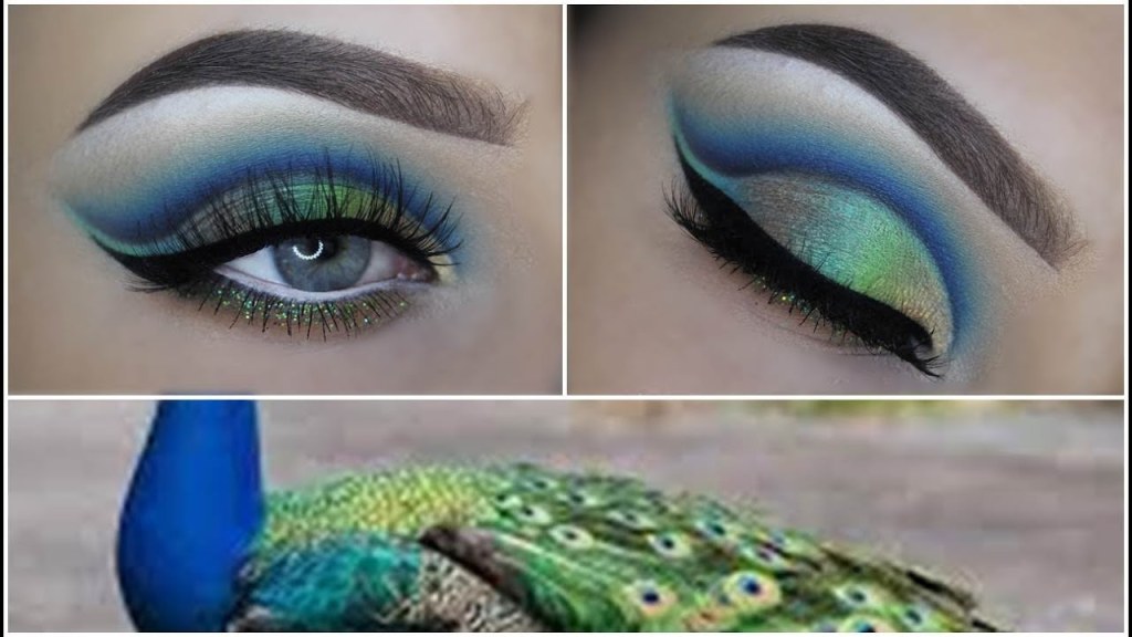 Picture of: Peacock inspired Makeup tutorial