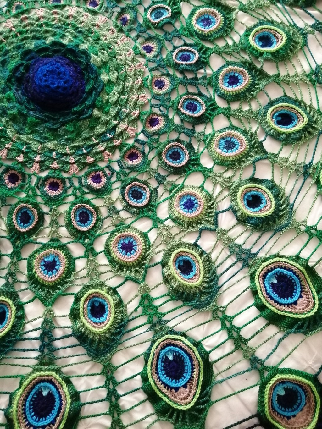 Picture of: Peacock Mandala Throw Crochet Pattern – Etsy