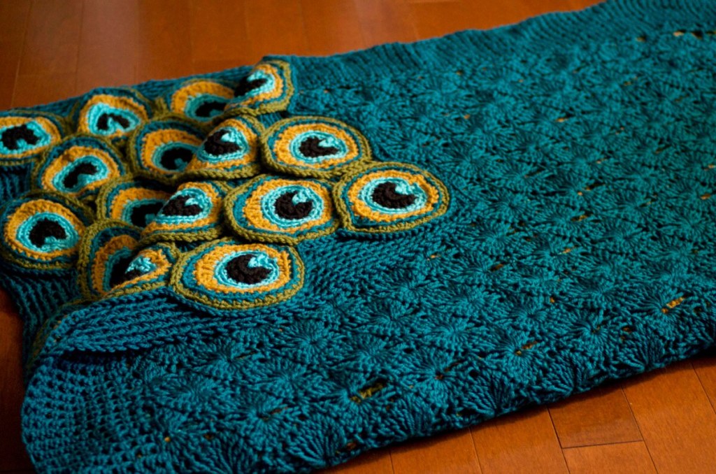 Picture of: Peacock Pretty Blanket / Afghan / Throw Crochet Pattern – Etsy