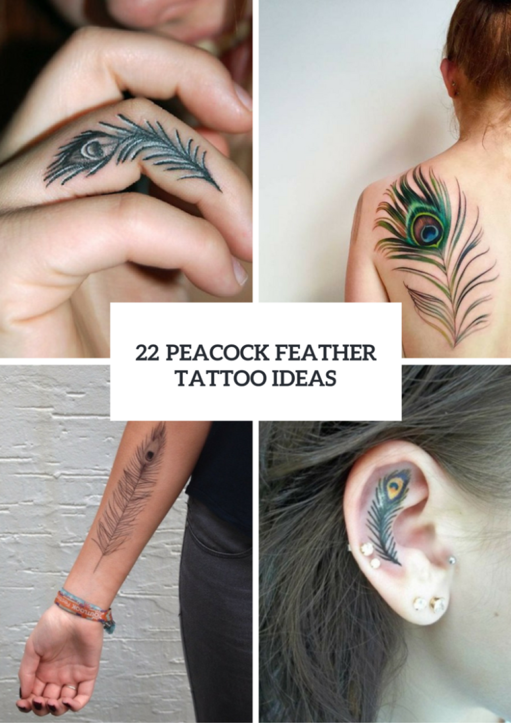 Picture of: Women Peacock Feather Tattoo Ideas To Try – Styleoholic